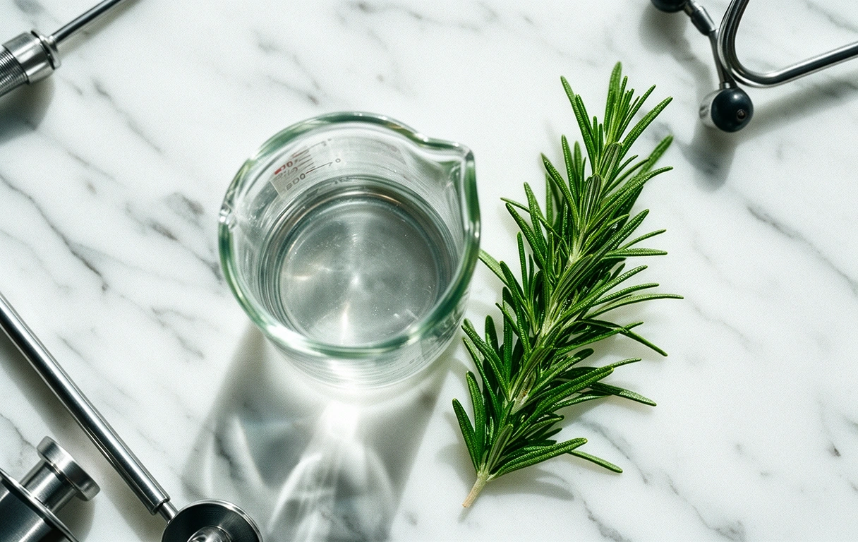 Clinical nutritional instruments on marble